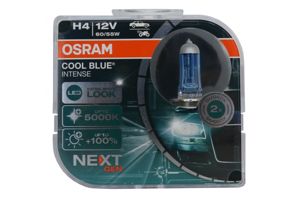 OSRAM COOL BLUE INTENSE NEXT GEN H4 Halogen Headlamp 64193CBN-HCB 12V ...
