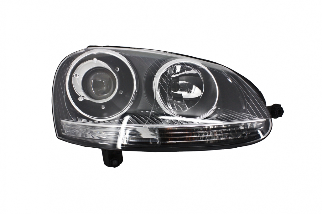 Xenon Look Headlights suitable for VW Golf 5 V Mk5 (2003-2007) Jetta  (2005-2010) GTI R32 Chrome Edition - CM Carcosmetics